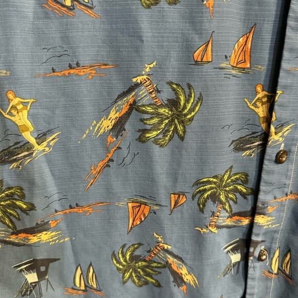 Vintage Tommy Bahama 100% Silk Modern Island Fit Mens Hawaiian Shirt Size Medium - Picture 6 of 8